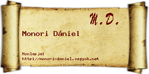 Monori Dániel névjegykártya